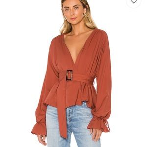 L’academie wrap blouse from REVOLVE❣️